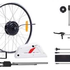 PedL E-Bikes & E-Scooters Das-Kit Conversion Kit With Dehawk Battery, 36V 13Ah, C7-BB Display 28in Wheel Conversion Kits