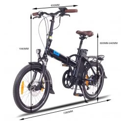 NCM London+ Folding E-Bike, 250W, 36V 19Ah 684Wh Battery,[Black 20]