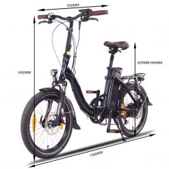 E-Bikes NCM Paris Folding E-Bike 250W 36V 15Ah 540Wh Battery Dark Blue 20