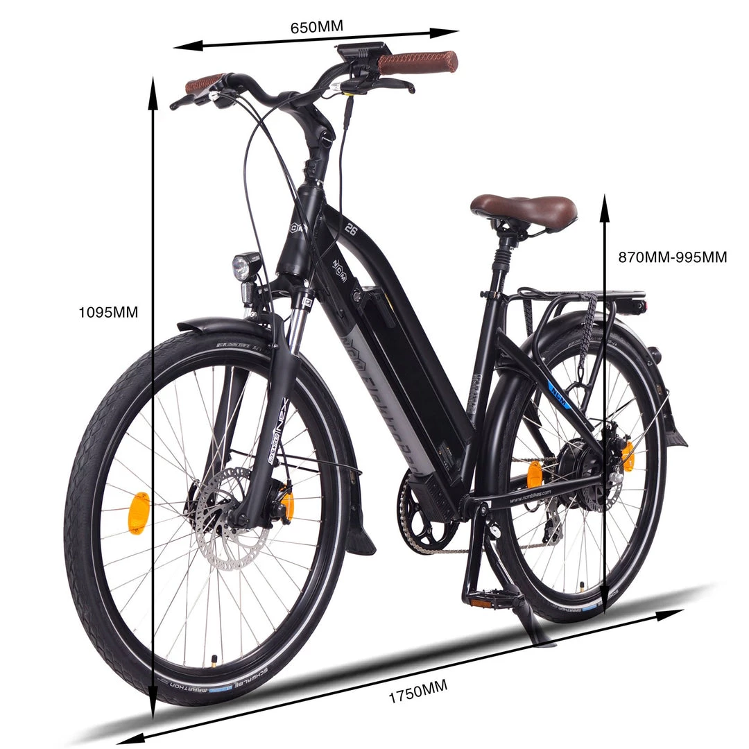 E-Bikes NCM Milano Trekking E-Bike, City-Bike, 250W, 48V 13Ah 624Wh Battery 6 E-Bikes NCM Milano Trekking E-Bike, City-Bike, 250W, 48V 13Ah 624Wh Battery