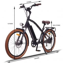 NCM E-Bikes E-Bike Miami Cruiser, 48V 16Ah 768Wh [Black 26]