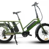 2022 EUNORAU 24''48V500W Mid Motor Electric Long Trail Cargo Bike For Family Wagon Or Ubereats Delivery Using