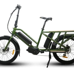 2022 EUNORAU 24''48V500W Mid Motor Electric Long Trail Cargo Bike For Family Wagon Or Ubereats Delivery Using