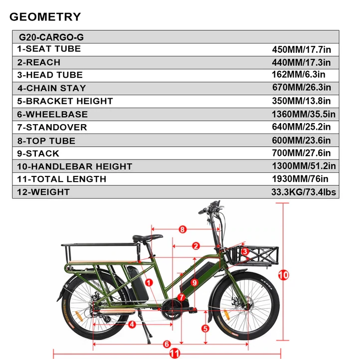 2022 EUNORAU 24''48V500W Mid Motor Electric Long Trail Cargo Bike For Family Wagon Or Ubereats Delivery Using 9 2022 EUNORAU 24''48V500W Mid Motor Electric Long Trail Cargo Bike For Family Wagon Or Ubereats Delivery Using