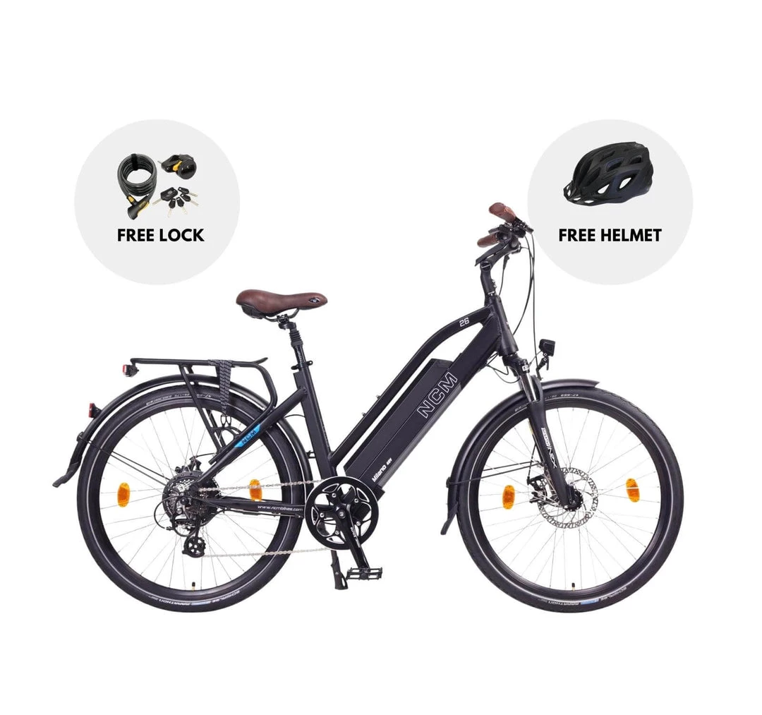 E-Bikes NCM Milano Trekking E-Bike, City-Bike, 250W, 48V 13Ah 624Wh Battery 3 E-Bikes NCM Milano Trekking E-Bike, City-Bike, 250W, 48V 13Ah 624Wh Battery