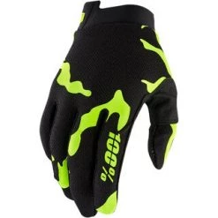 PedL E-Bikes & E-Scooters Accessories 100% PERCENT I-TRACK FLURO YELLOW GLOVES