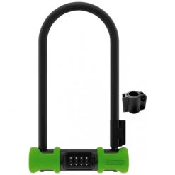 Abus Ultra 410c U-Bolt 230 X 12mm Combination Lock + SH34 Green