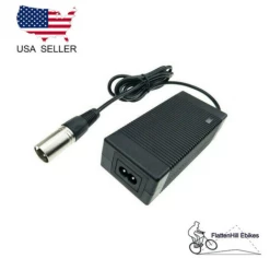 FlattenHill Electric Bike Ebike Scooter 48V Li-ion Battery Charger 3 Pin XLR Plug 54.6V 2A